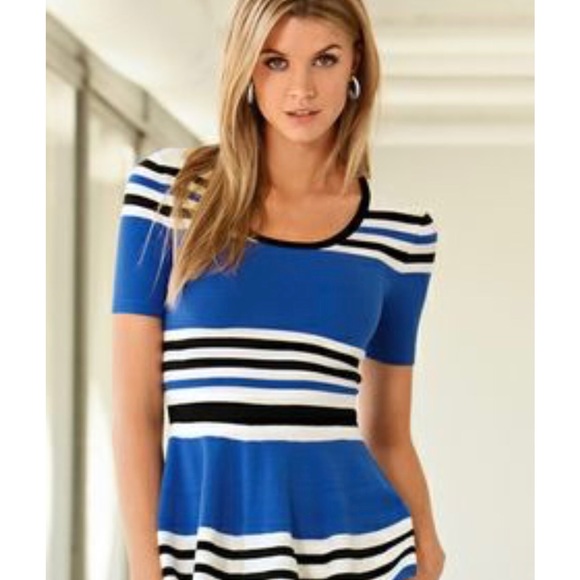 Boston Proper Tops - Boston Proper Striped Peplum top